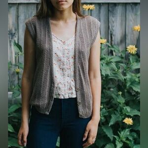 Vintage Sears brown vest, size 36 (S/M)